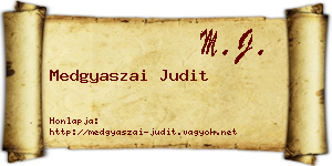 Medgyaszai Judit névjegykártya